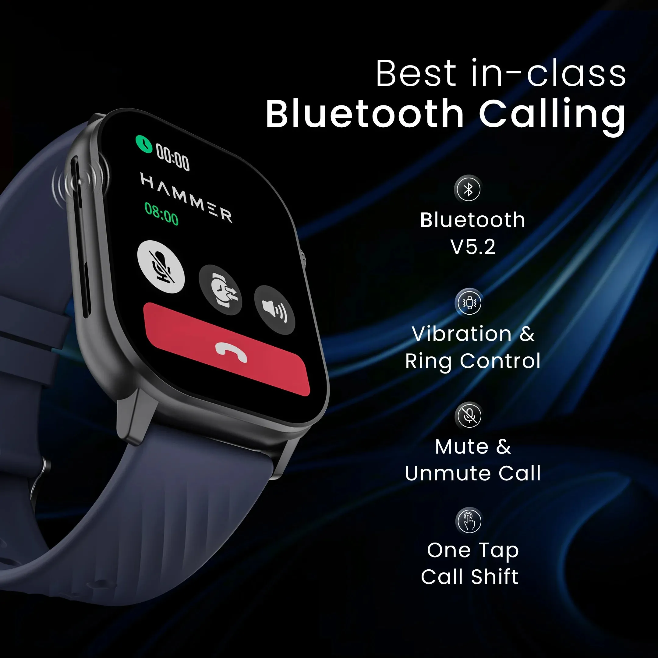 Hammer Arctic 2.04" Super Amoled Display Bluetooth Calling Smartwatch