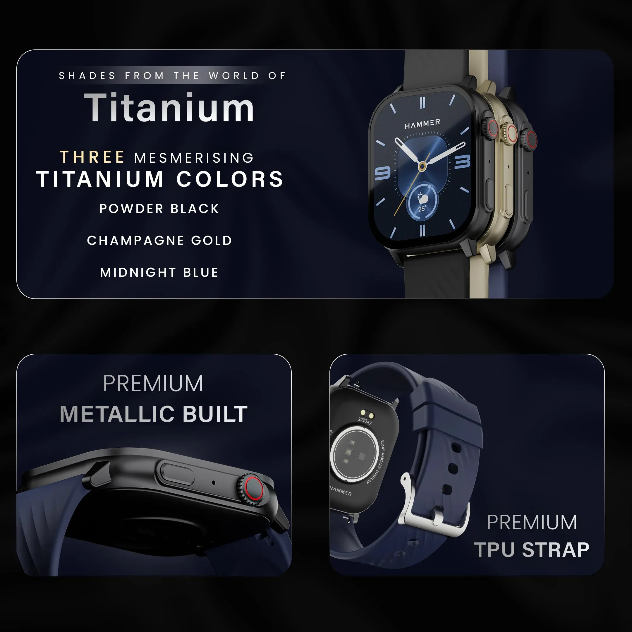Hammer Arctic 2.04" Super Amoled Display Bluetooth Calling Smartwatch