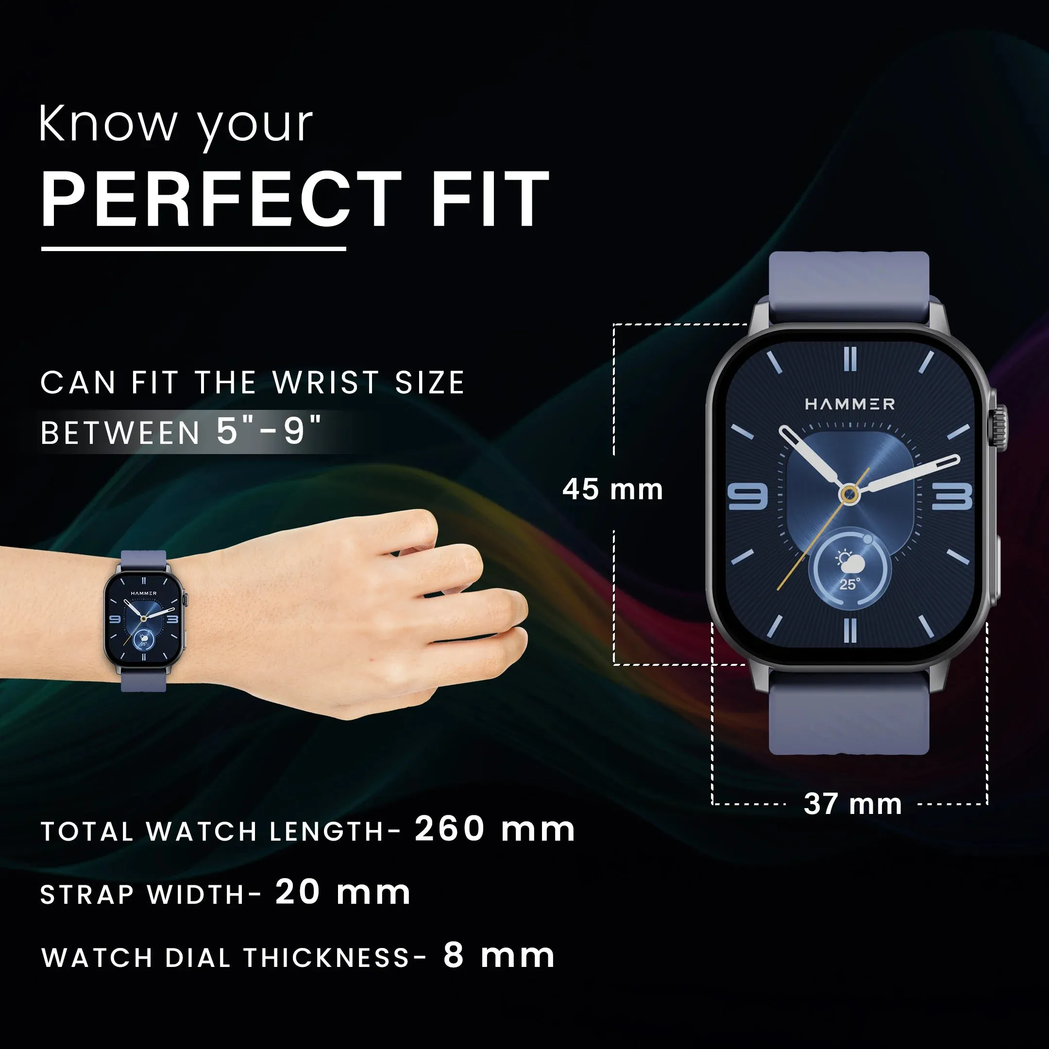 Hammer Arctic 2.04" Super Amoled Display Bluetooth Calling Smartwatch