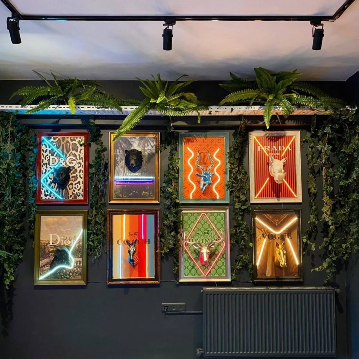 Hermes Deer Neon Art