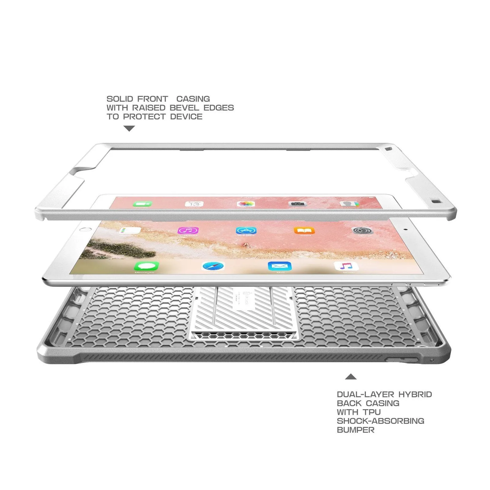 iPad Pro 10.5 inch (2017) Unicorn Beetle Rugged Case with Screen Protector(open box)-White