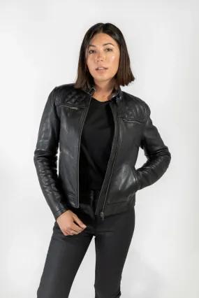 Isla Womens Leather Motorcycle Jacket (CE AAA rated)
