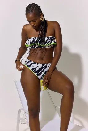 Ivory with Black Shadow Tiger Bikini Bottoms