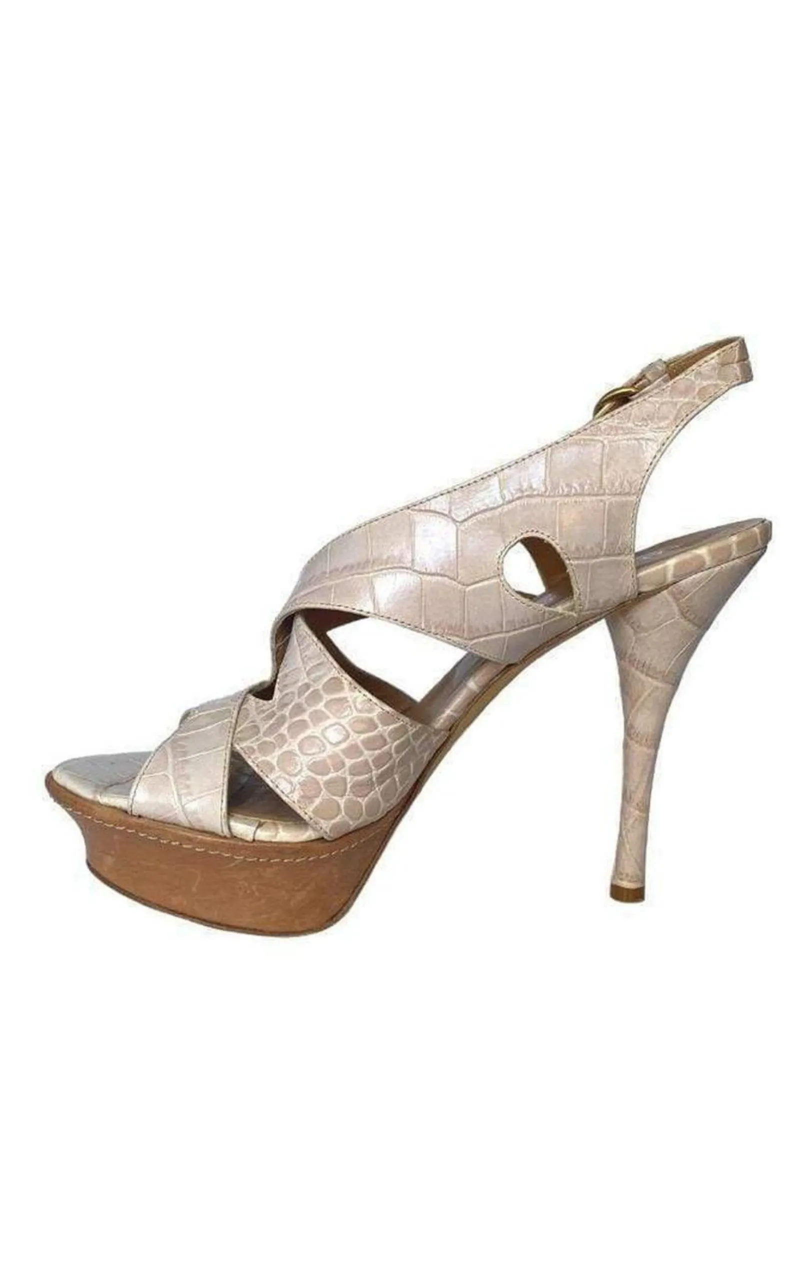Leather Platform Sandal Shoes