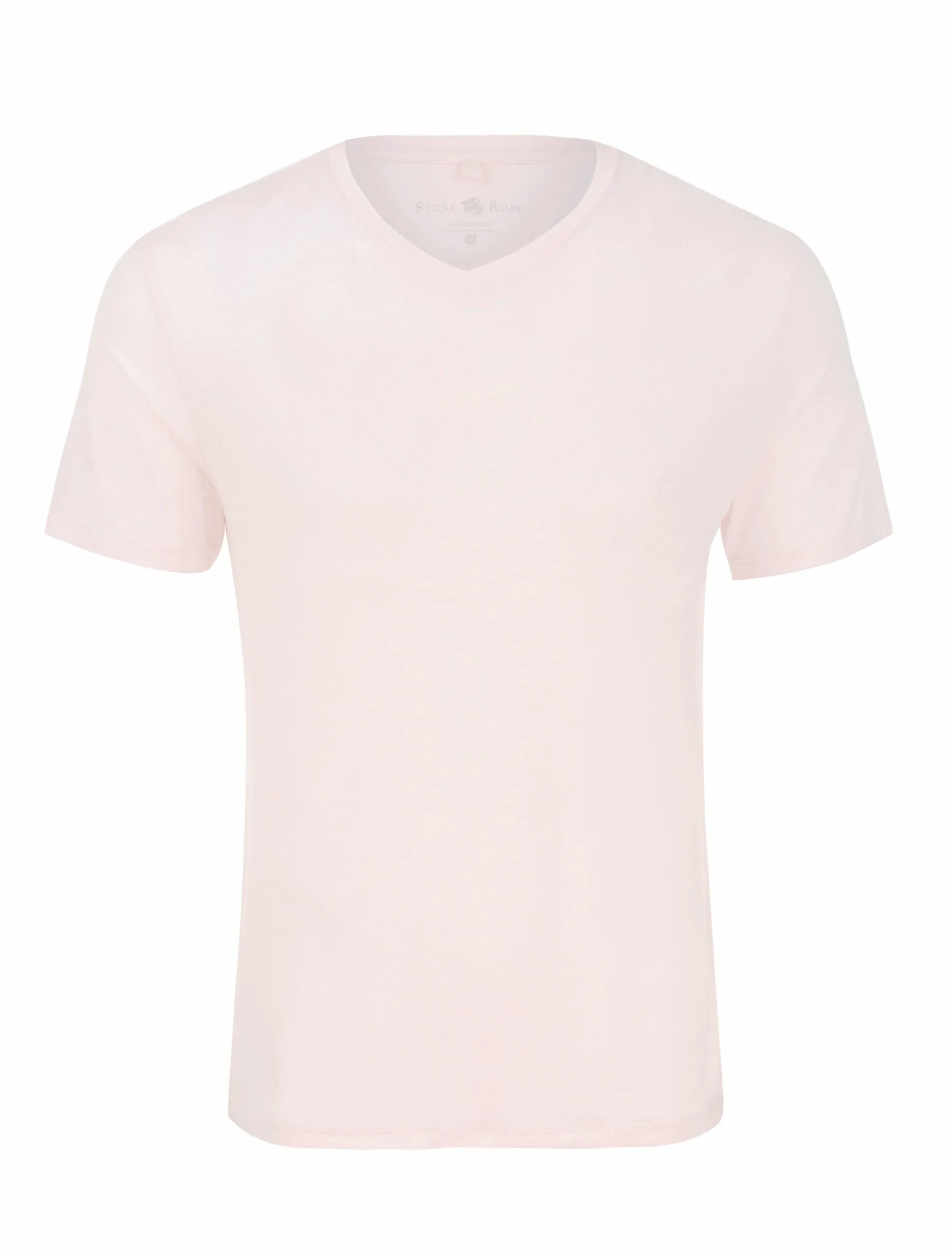 Light Pink V-Neck Modal T-Shirt