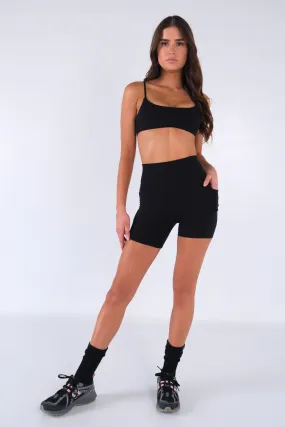 Luxe Pocket Biker - Black