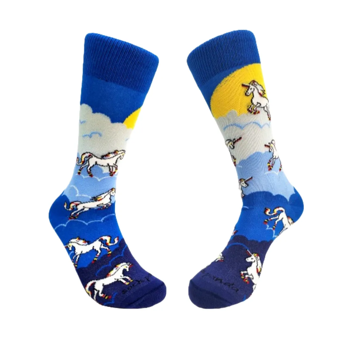 Majestic Flying Unicorns in the Clouds Socks (Adult Medium - Women's Shoe Sizes 5-10)
