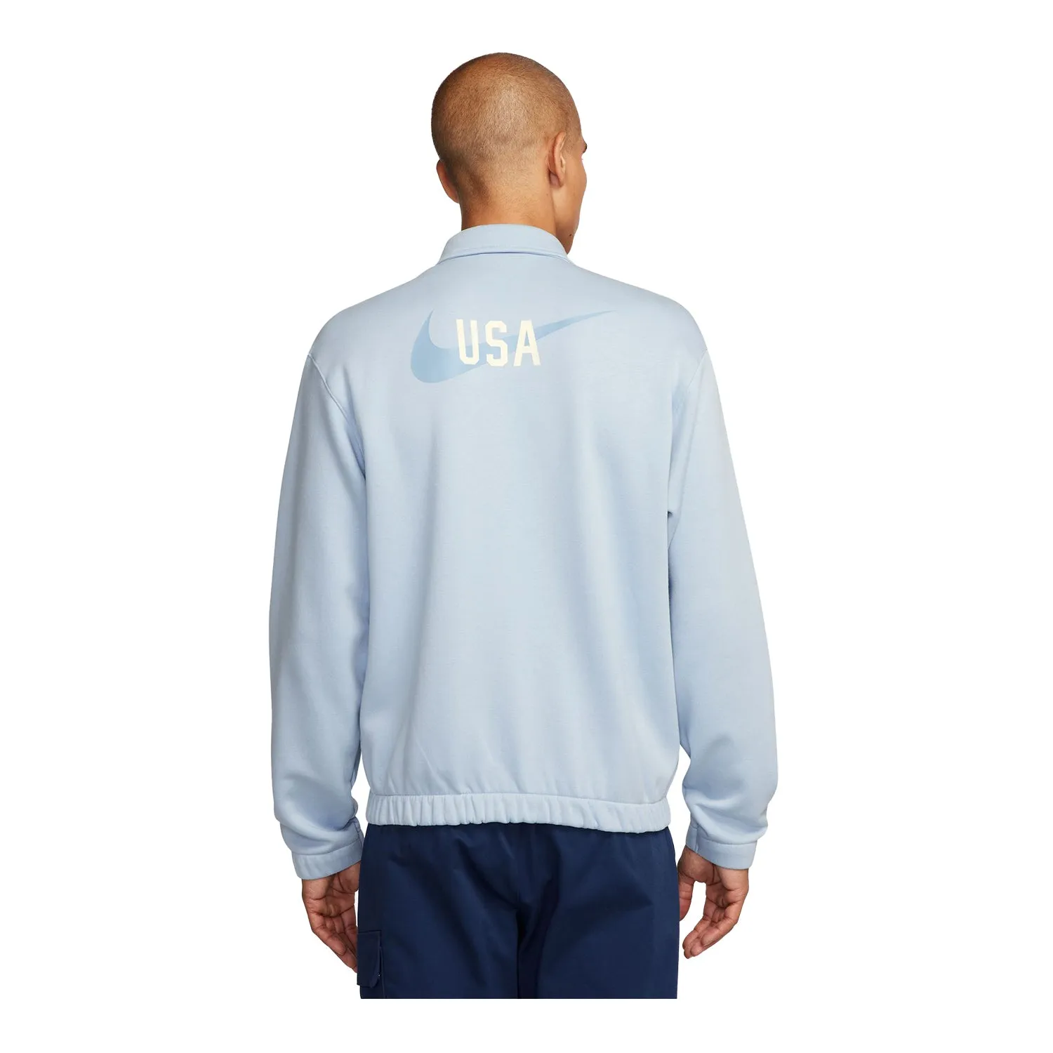 Men's Nike USA Club Fleece Harrington Blue Jacket