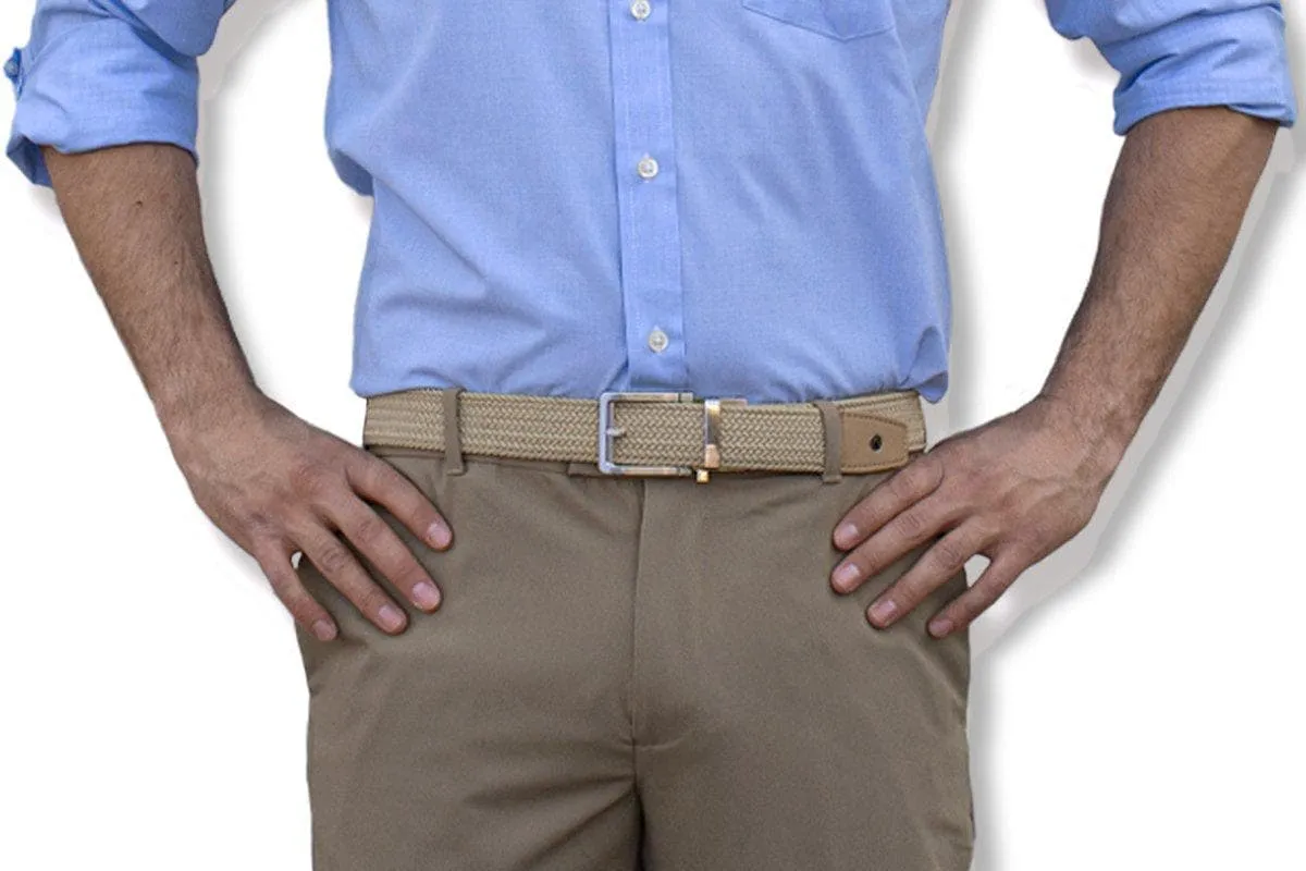 Nexbelt Braided Tan Golf Belt 1.38" [35mm]
