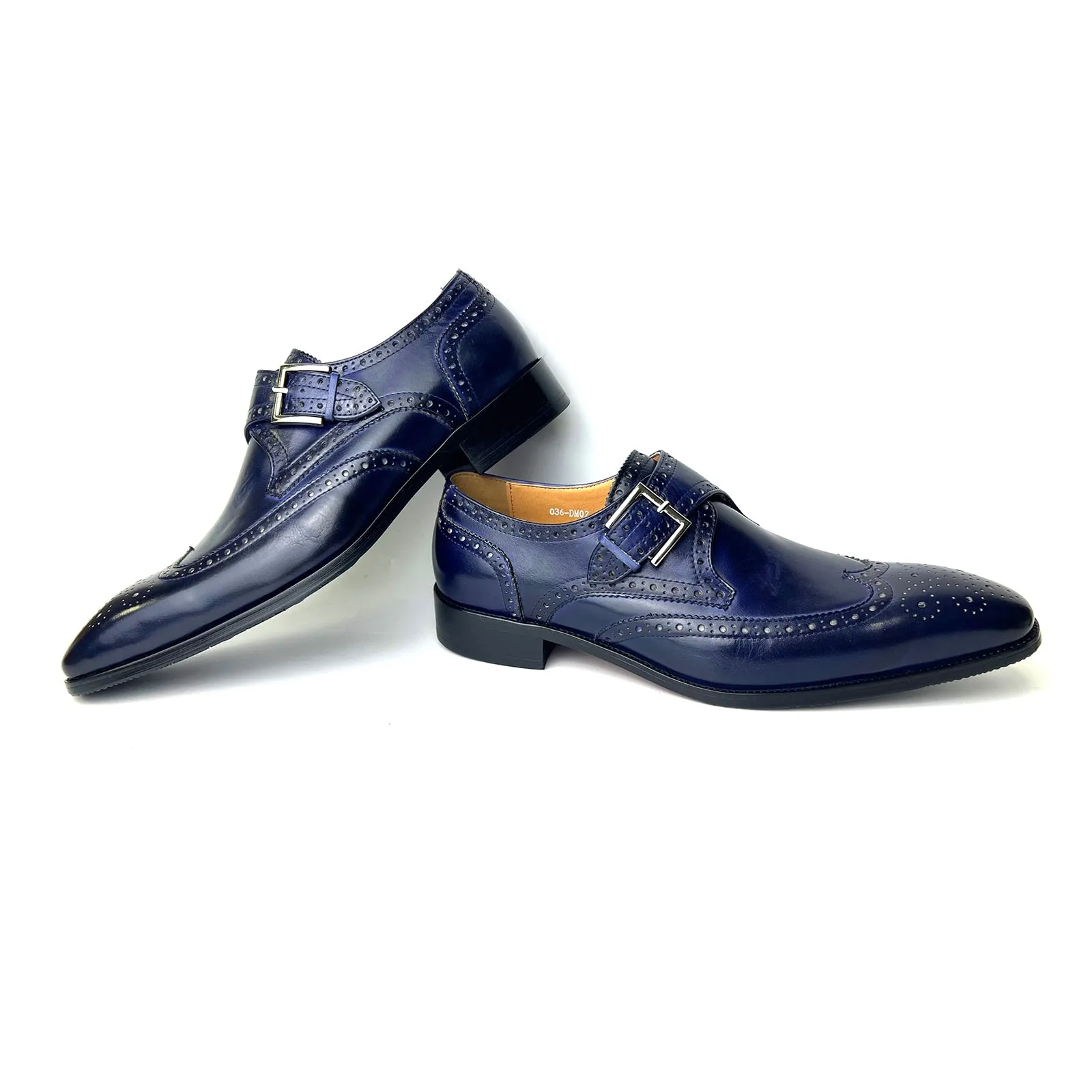 Oxford Style Men's Dress Shoes Handmade Genuine Leather Designer Formal