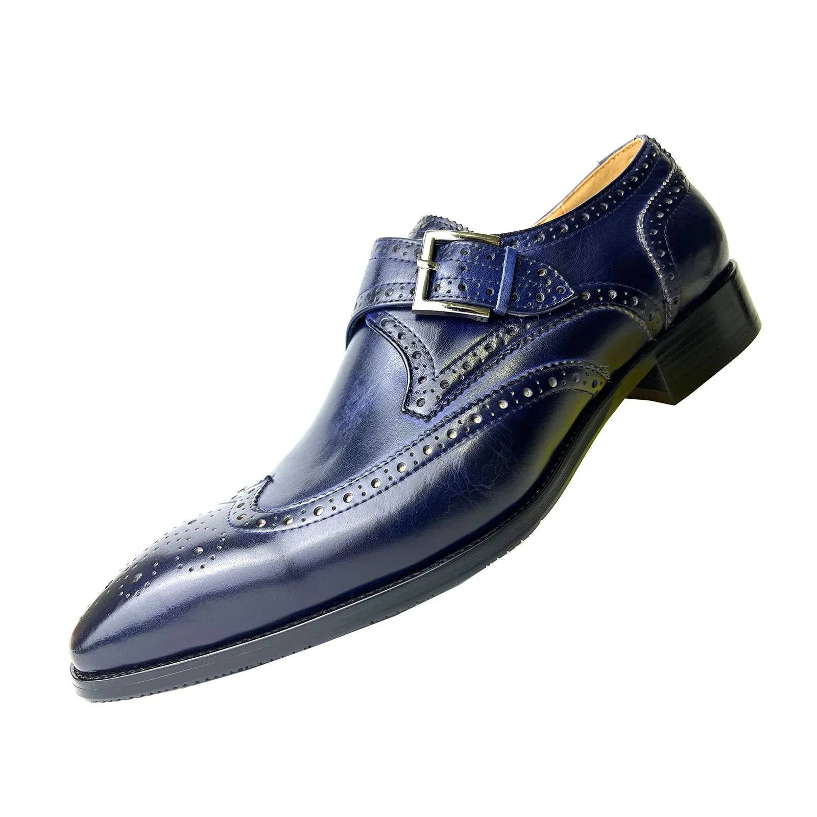 Oxford Style Men's Dress Shoes Handmade Genuine Leather Designer Formal