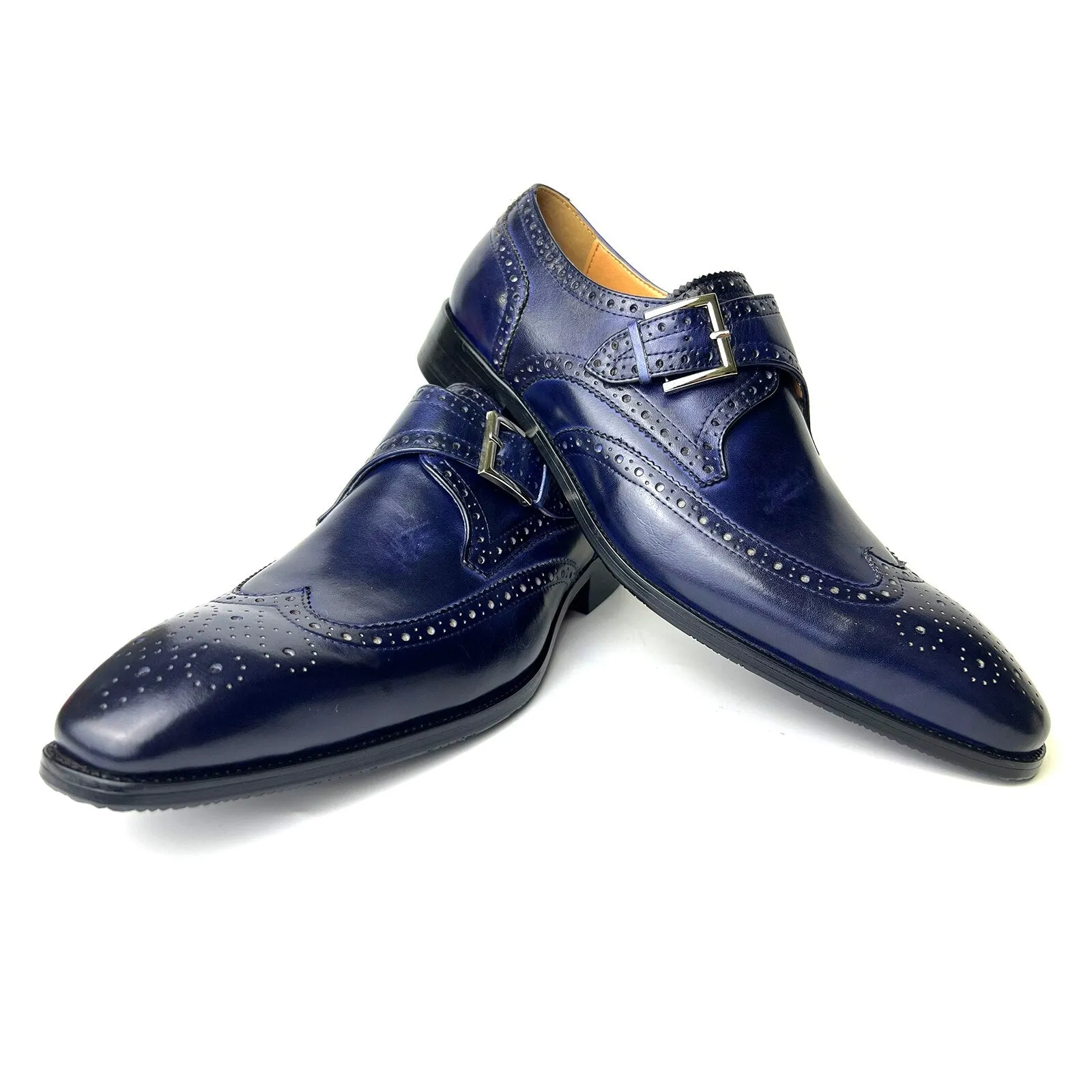 Oxford Style Men's Dress Shoes Handmade Genuine Leather Designer Formal