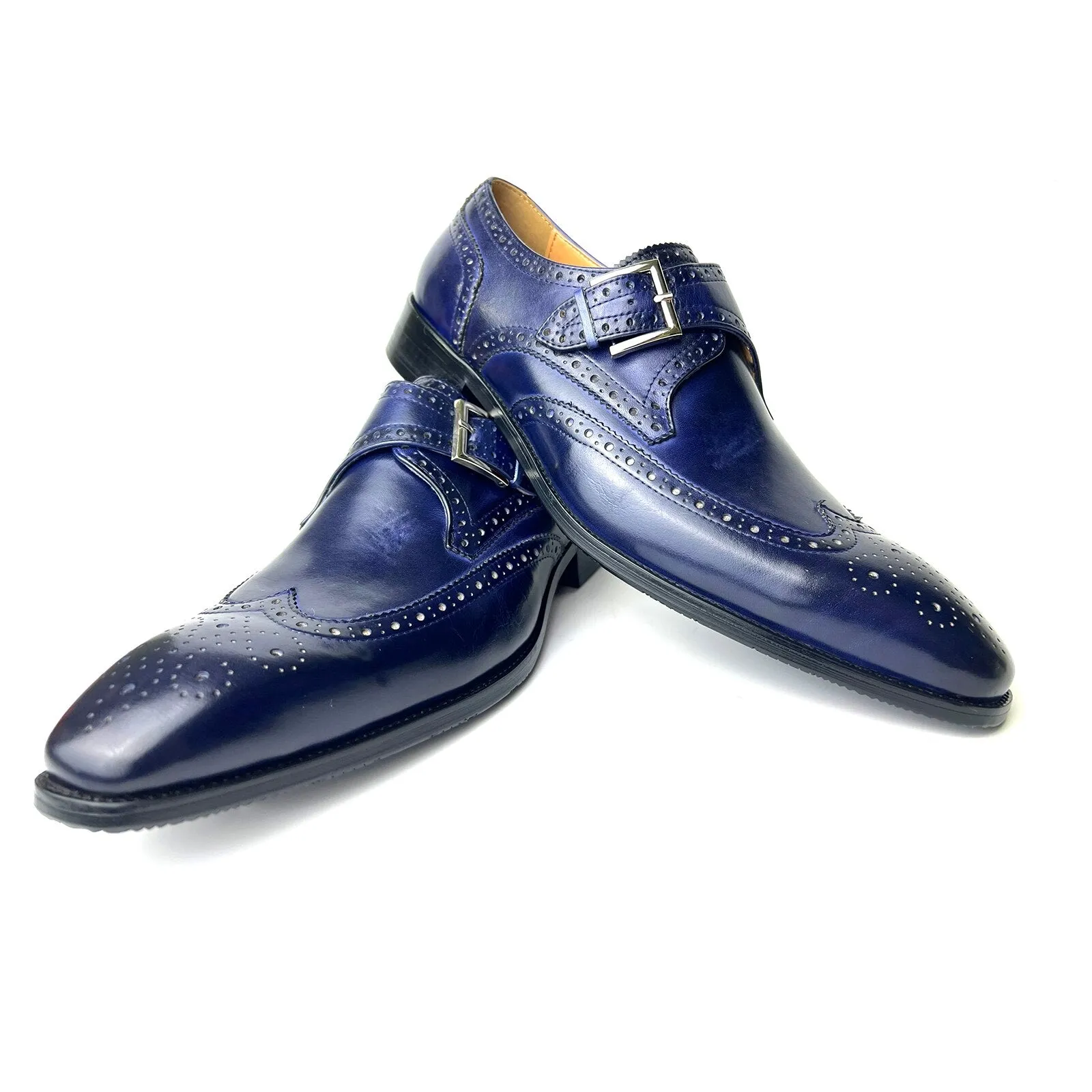 Oxford Style Men's Dress Shoes Handmade Genuine Leather Designer Formal