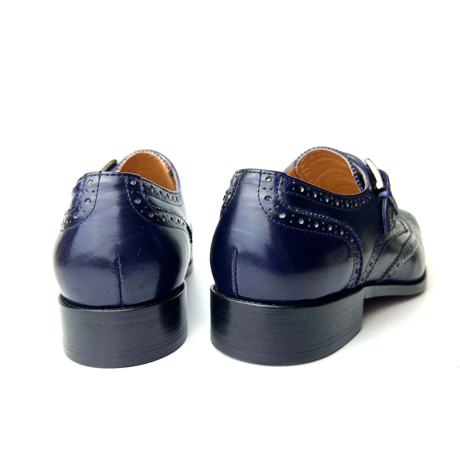 Oxford Style Men's Dress Shoes Handmade Genuine Leather Designer Formal