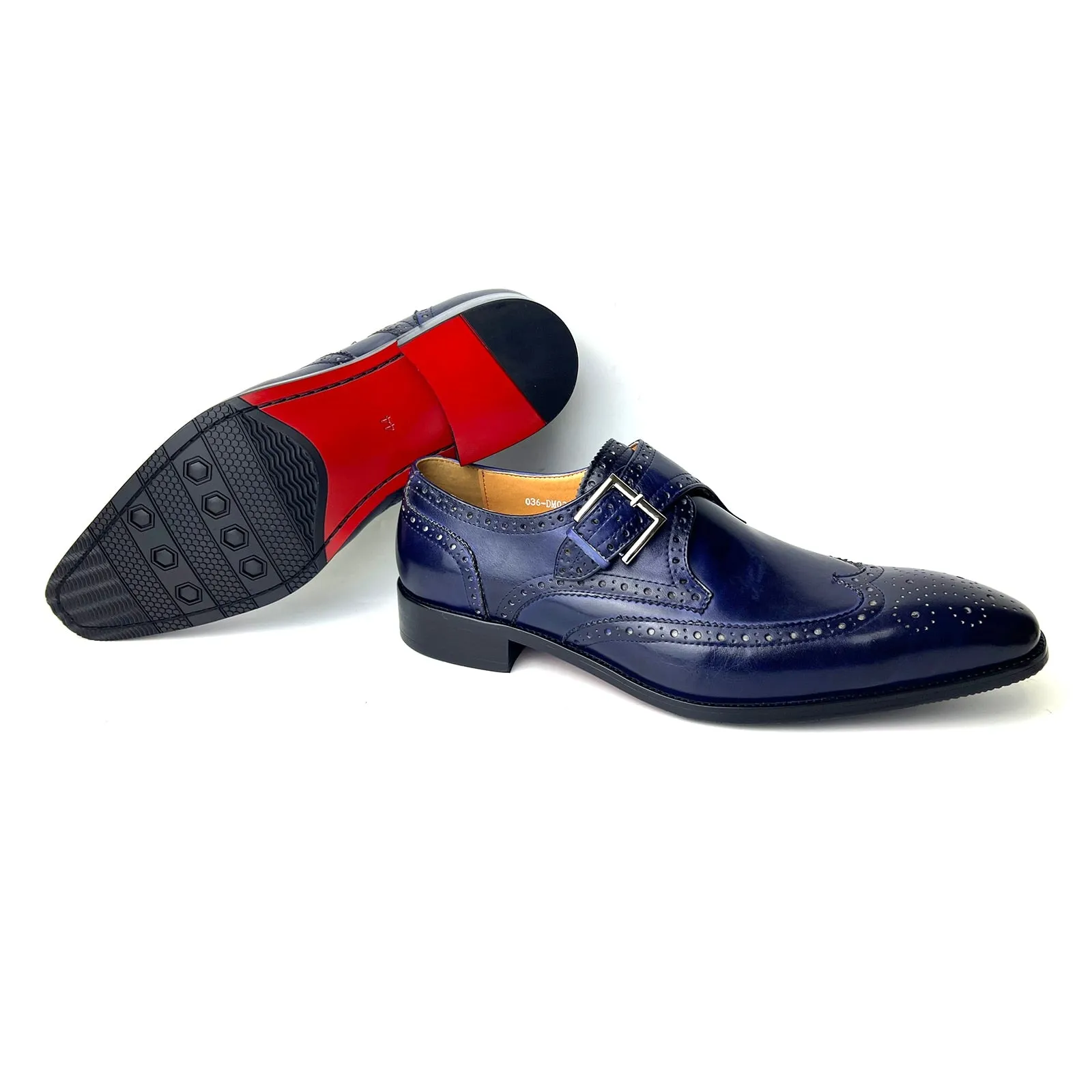 Oxford Style Men's Dress Shoes Handmade Genuine Leather Designer Formal