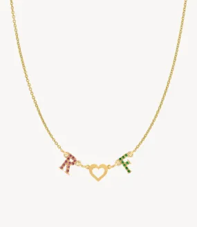 Personalised Rainbow Letter Necklace