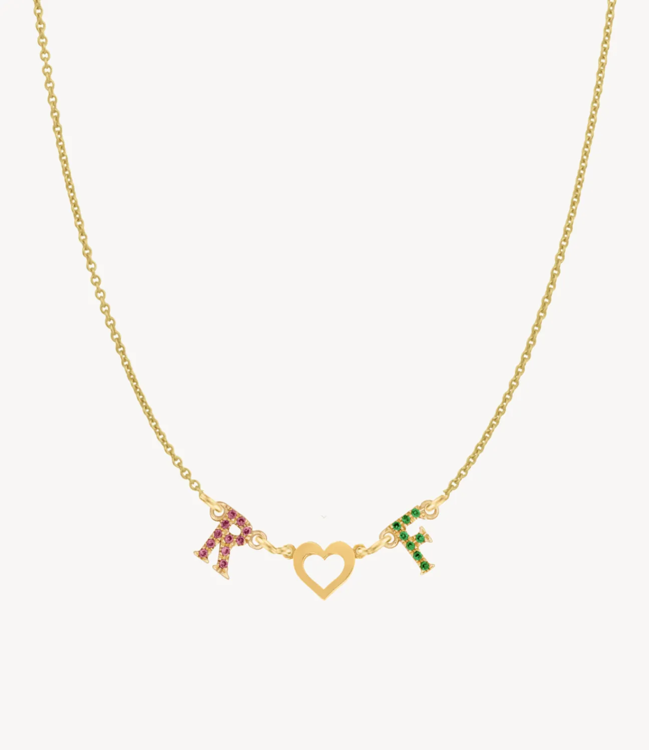 Personalised Rainbow Letter Necklace