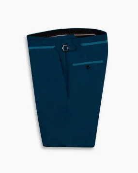 Petrol Contrast Trim Pant
