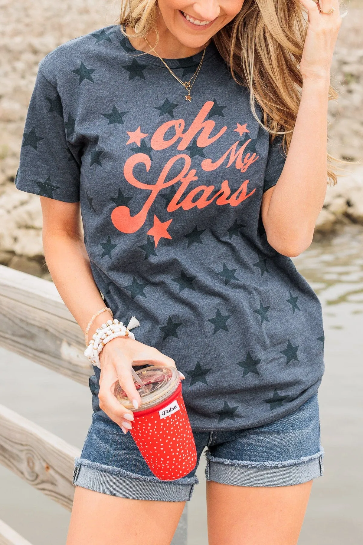 "Oh My Stars" Graphic Tee- Navy