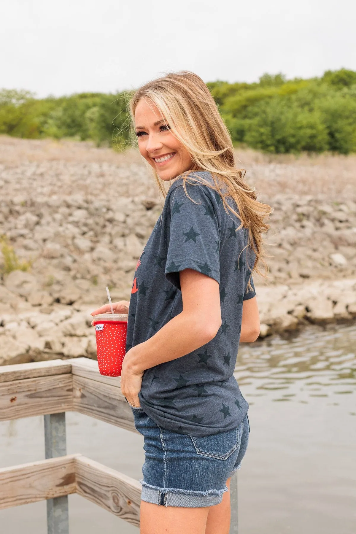 "Oh My Stars" Graphic Tee- Navy