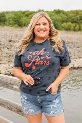 "Oh My Stars" Graphic Tee- Navy