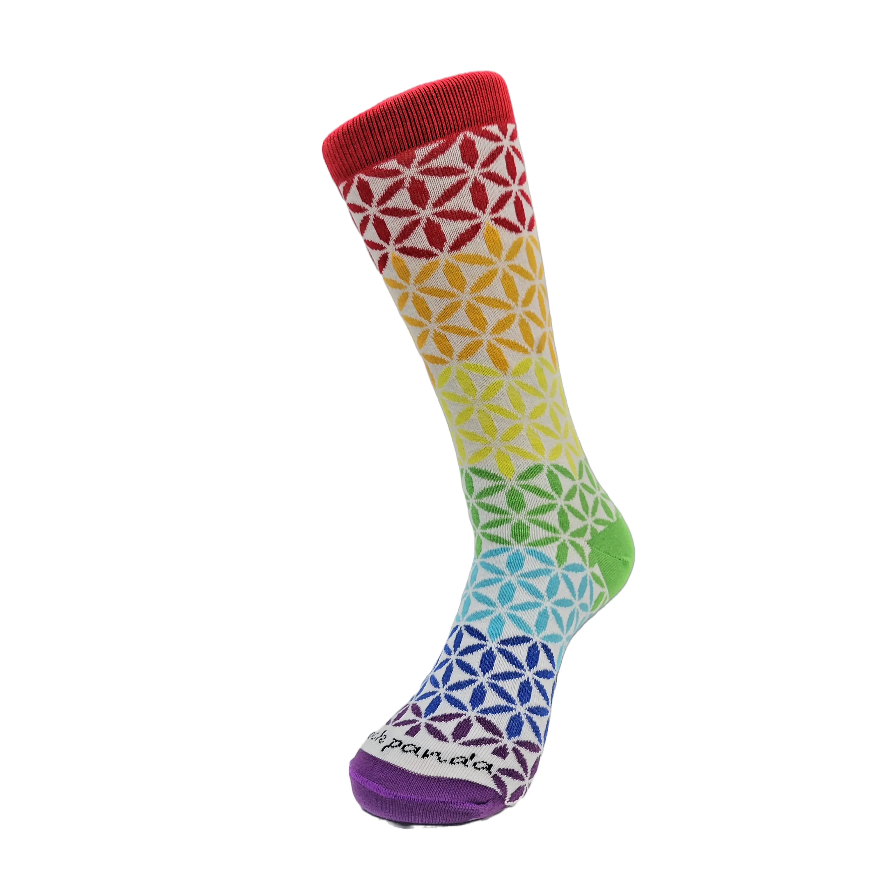 Rainbow Flower Pattern Socks from the Sock Panda (Adult Medium - Women's Shoe Sizes 5-10)