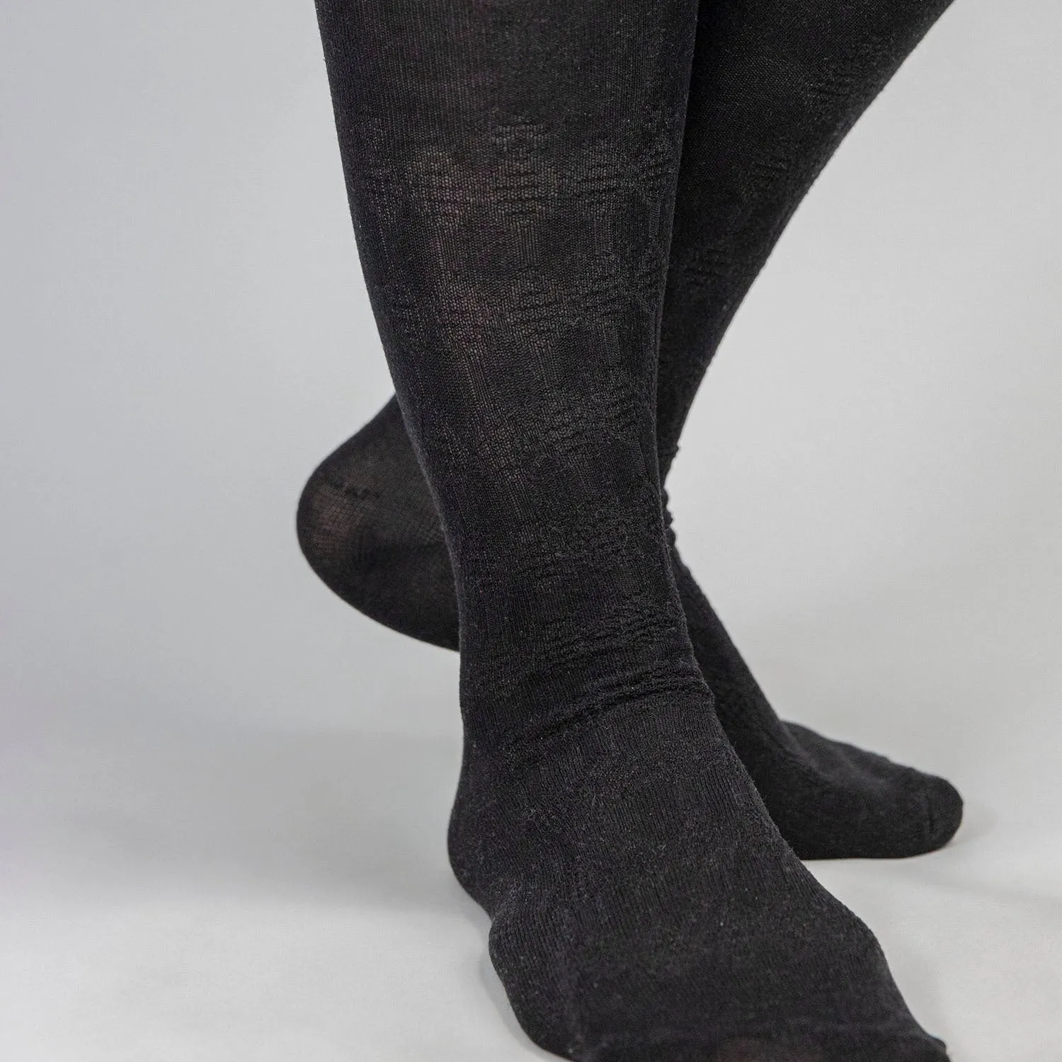 Regency Openwork Silk Stockings