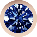 Rose Gold, Blue Sapphire Letter