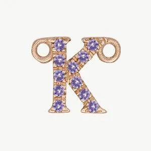 Rose Gold, Lilac Sapphire Letter