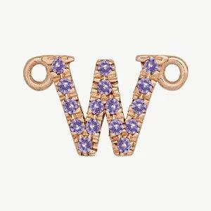 Rose Gold, Lilac Sapphire Letter
