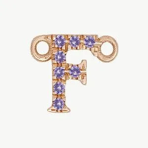 Rose Gold, Lilac Sapphire Letter