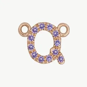 Rose Gold, Lilac Sapphire Letter