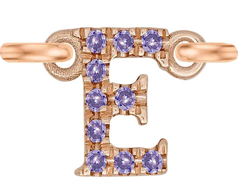 Rose Gold, Lilac Sapphire Letter