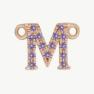 Rose Gold, Lilac Sapphire Letter