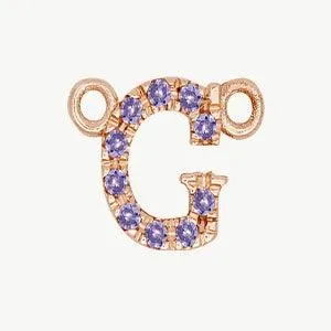Rose Gold, Lilac Sapphire Letter