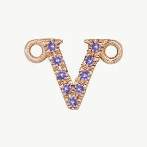 Rose Gold, Lilac Sapphire Letter