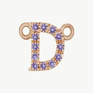 Rose Gold, Lilac Sapphire Letter