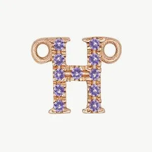 Rose Gold, Lilac Sapphire Letter