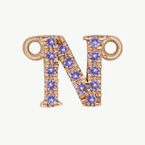 Rose Gold, Lilac Sapphire Letter