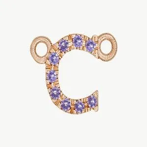 Rose Gold, Lilac Sapphire Letter