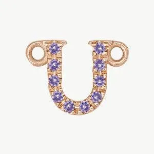 Rose Gold, Lilac Sapphire Letter
