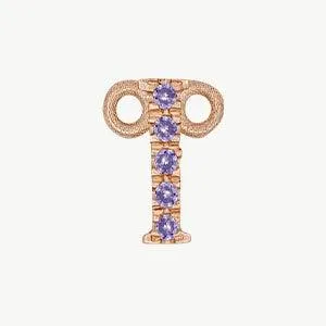 Rose Gold, Lilac Sapphire Letter