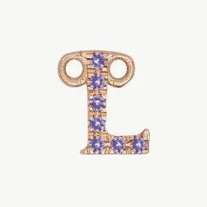 Rose Gold, Lilac Sapphire Letter