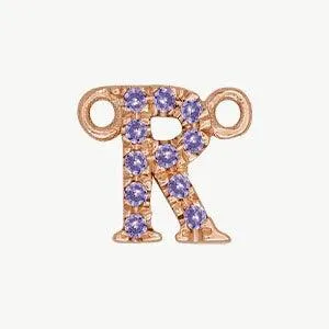 Rose Gold, Lilac Sapphire Letter