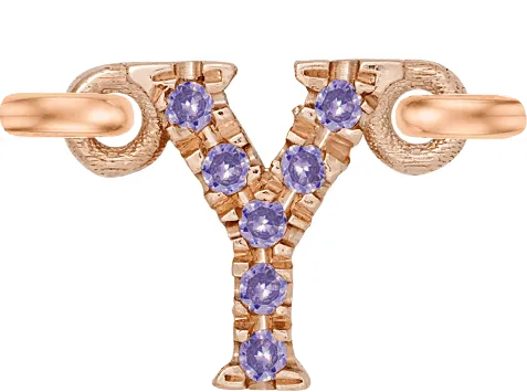 Rose Gold, Lilac Sapphire Letter