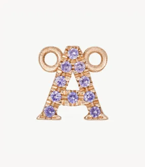 Rose Gold, Lilac Sapphire Letter