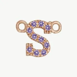 Rose Gold, Lilac Sapphire Letter