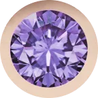 Rose Gold, Lilac Sapphire Letter