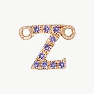 Rose Gold, Lilac Sapphire Letter