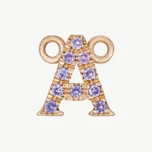 Rose Gold, Lilac Sapphire Letter